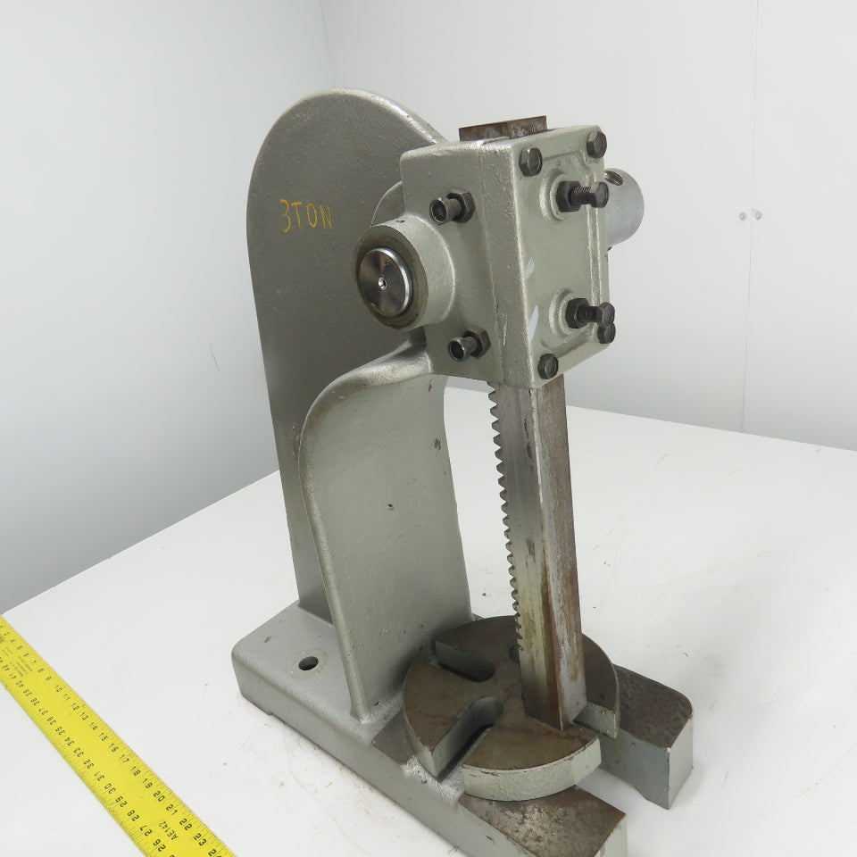 3 Ton Manual Bench Arbor Press 6" Throat