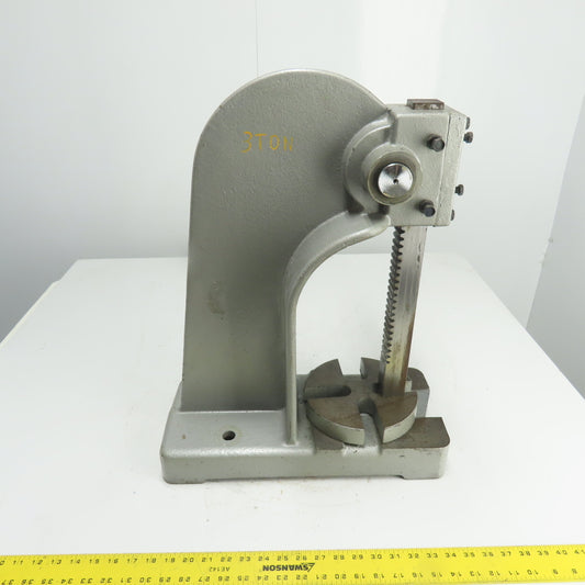 3 Ton Manual Bench Arbor Press 6" Throat