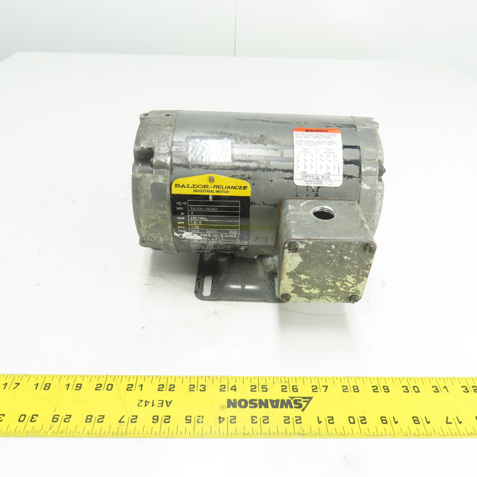 Baldor 34J106-3922G1 .5HP Electric Motor 230/460V 3Ph 1725RPM 56YZ Fr. Tested