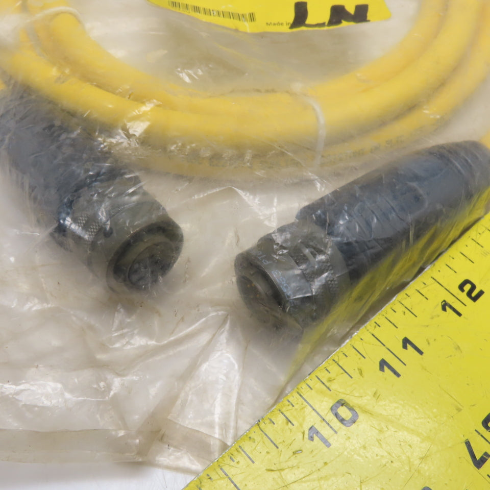 Turck MS 3116M-12-10S-607-3-12-10P Female Mil-Spec Circular Cord Extension 3m