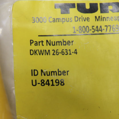 Turck U-84198 DKWM 26-631-4 26-Pin Right Angle Female Connector Cable 4m