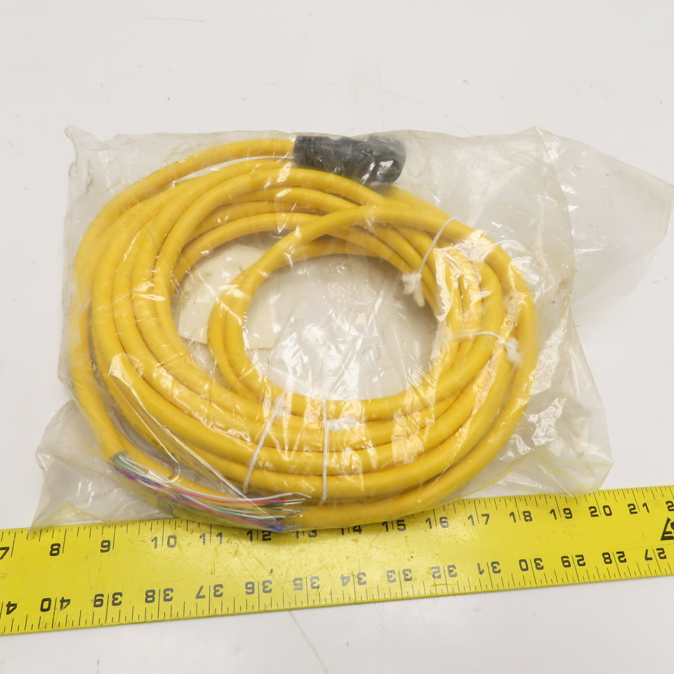 Turck CKWMS 19-191-10 19-Pin Right Angle Female Connector Cordset Cable 150V 10m
