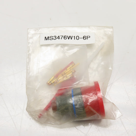 Aero-Electric Connector MS3476W10-6P 6-Pin Circular Connector Plug with Contacts
