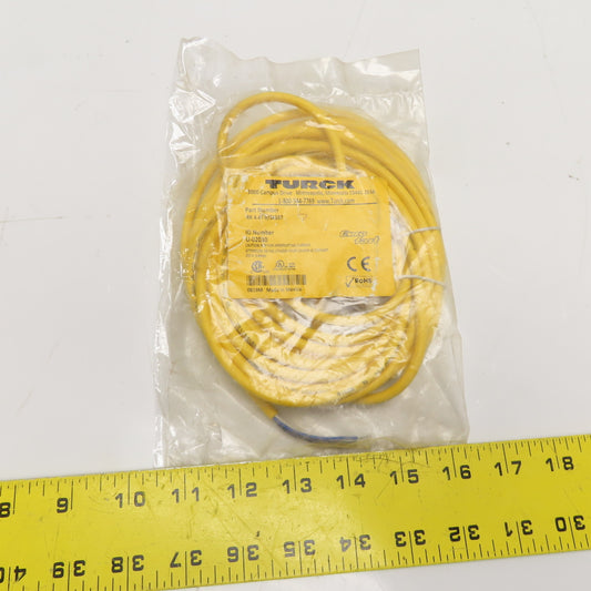 Turck RK 4.4T-6/S587 4-Pin M12 Eurofast Female Connector Cordset Cable 250V 4A