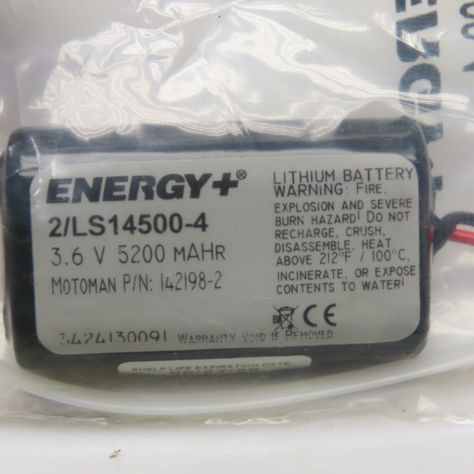 Energy+ 142198-2 2/LS14500-4 Lithium Battery Pack 3.6V 5200mAh Exp. 2029