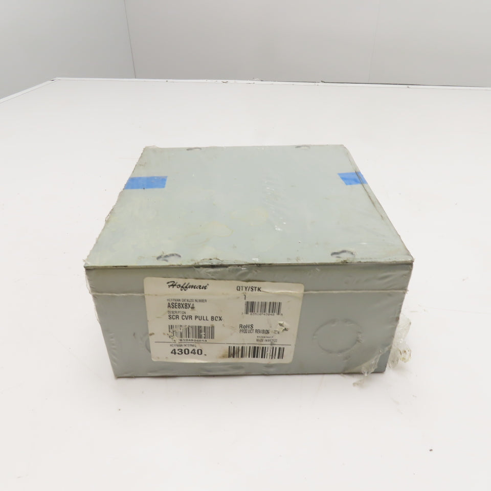Hoffman ASE8X8X4 8x8x4 NEMA 1 Screw Cover Steel Pull Box