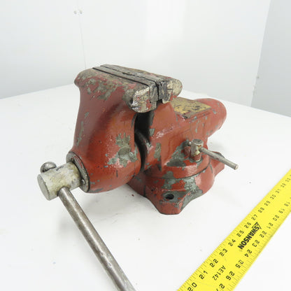 Wilton 1760 6" x 6-1/2" Open Swivel Base Bench Mount Bullet Vise 3/93 USA