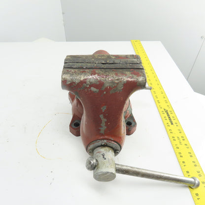 Wilton 1760 6" x 6-1/2" Open Swivel Base Bench Mount Bullet Vise 3/93 USA