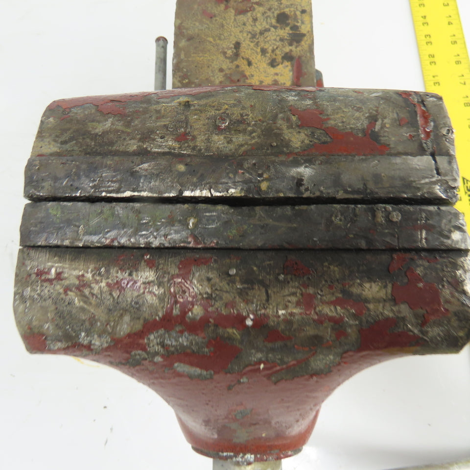 Wilton 1760 6" x 6-1/2" Open Swivel Base Bench Mount Bullet Vise 3/93 USA