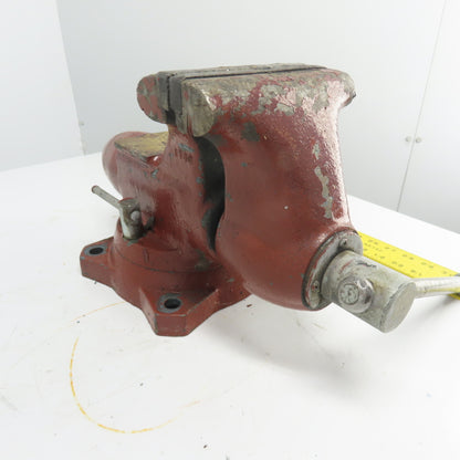 Wilton 1760 6" x 6-1/2" Open Swivel Base Bench Mount Bullet Vise 3/93 USA