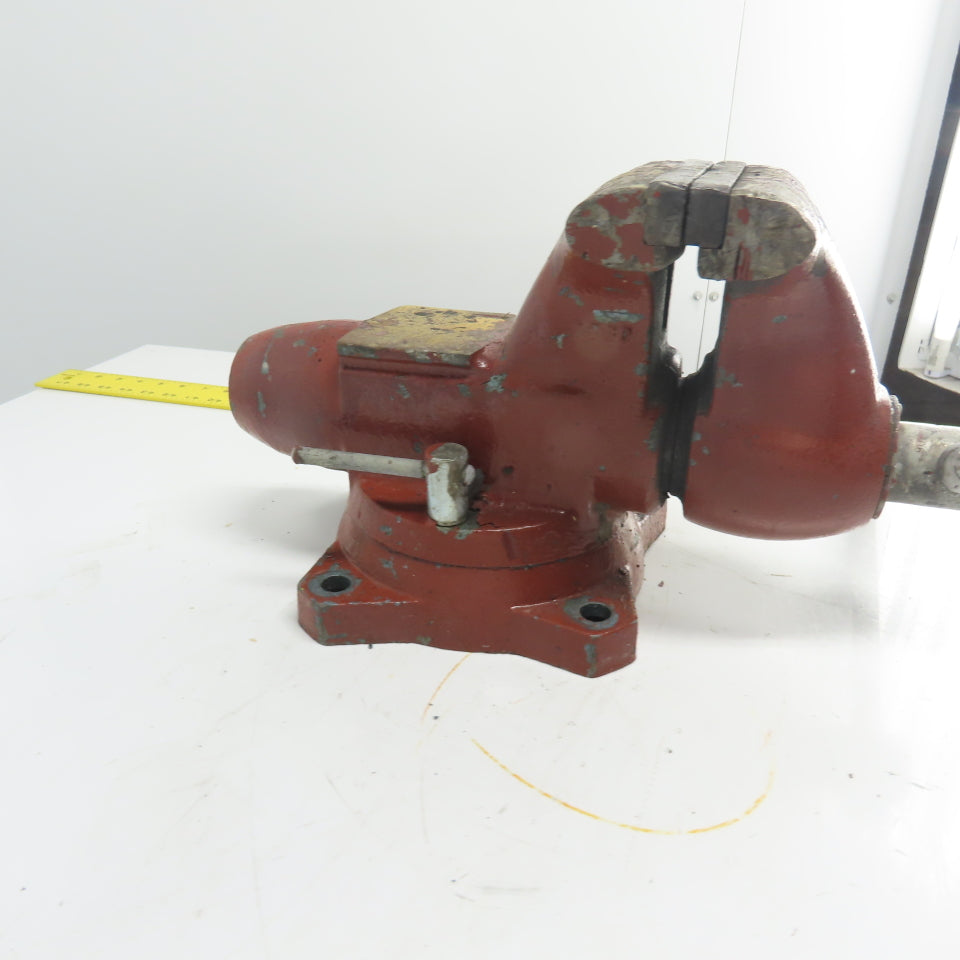 Wilton 1760 6" x 6-1/2" Open Swivel Base Bench Mount Bullet Vise 3/93 USA