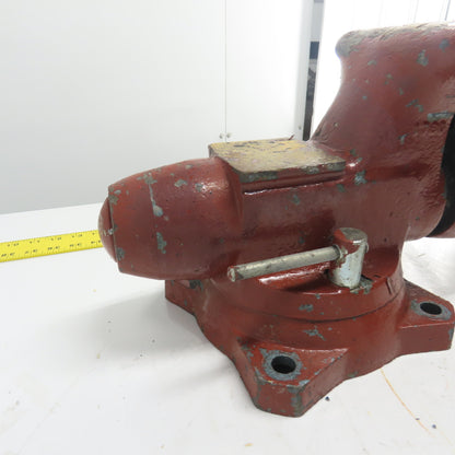 Wilton 1760 6" x 6-1/2" Open Swivel Base Bench Mount Bullet Vise 3/93 USA