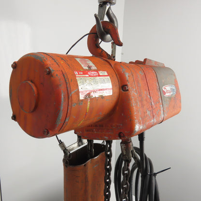 Dayton 3Z928 2 Ton 4000LB Electric Chain Hoist 15' Lift 230/460V 3Ph 8FPM