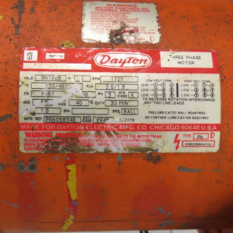 Dayton 3Z928 2 Ton 4000LB Electric Chain Hoist 15' Lift 230/460V 3Ph 8FPM