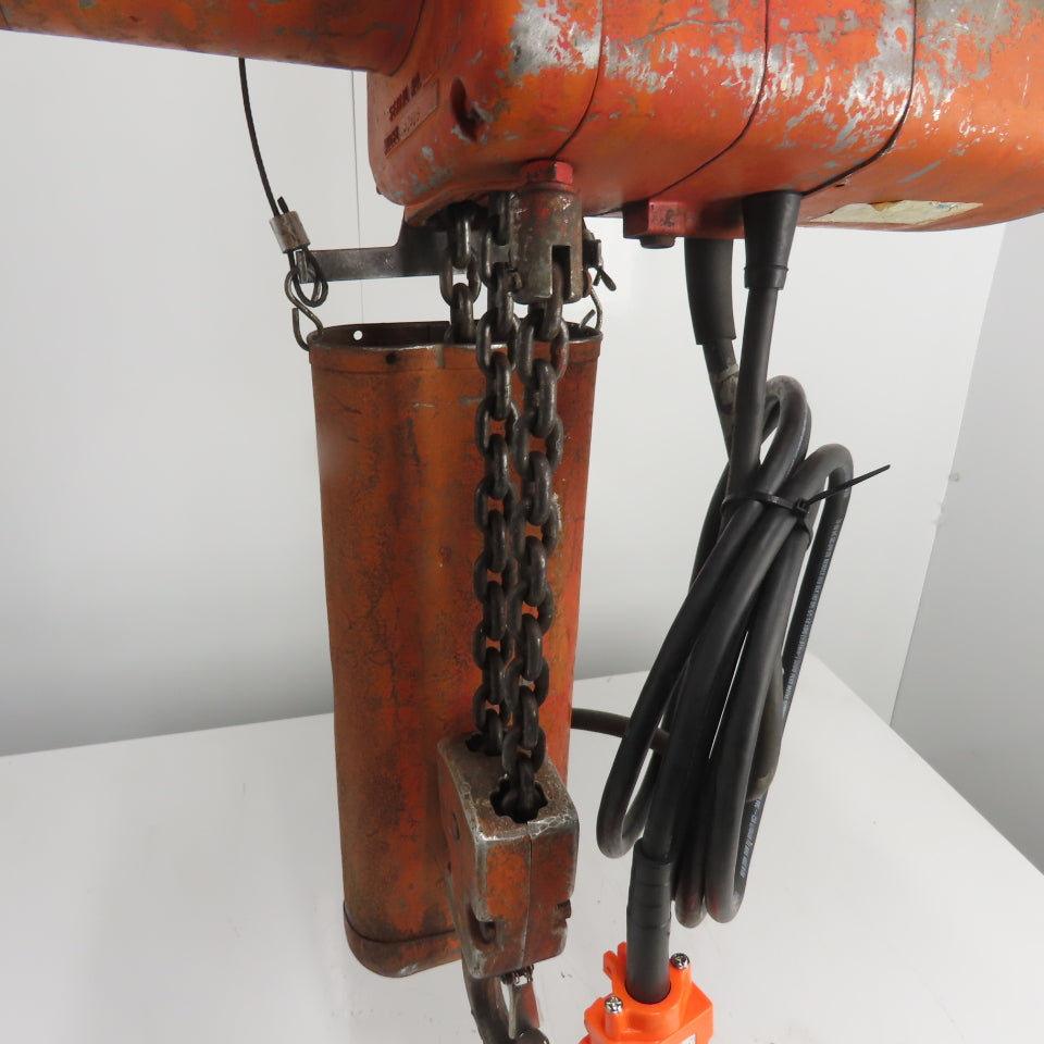 Dayton 3Z928 2 Ton 4000LB Electric Chain Hoist 15' Lift 230/460V 3Ph 8FPM