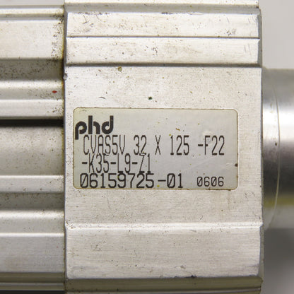 PHD CVAS5U 32 X 125 -F22 -K35-L9-Z1 32mm Bore 122mm Stroke Air Cylinder Actuator