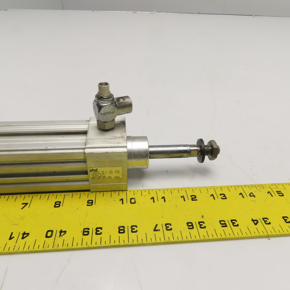 PHD CVAS5U 32 X 125 -F22 -K35-L9-Z1 32mm Bore 122mm Stroke Air Cylinder Actuator