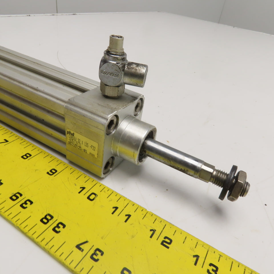 PHD CVAS5U 32 X 125 -F22 -K35-L9-Z1 32mm Bore 122mm Stroke Air Cylinder Actuator