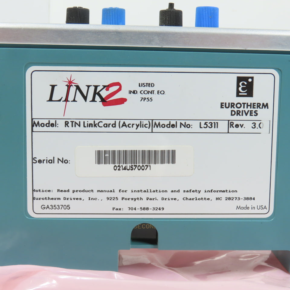 Parker Eurotherm Link2 L5311 SSD RTN LinkCard (Acrylic) Rev 3.0