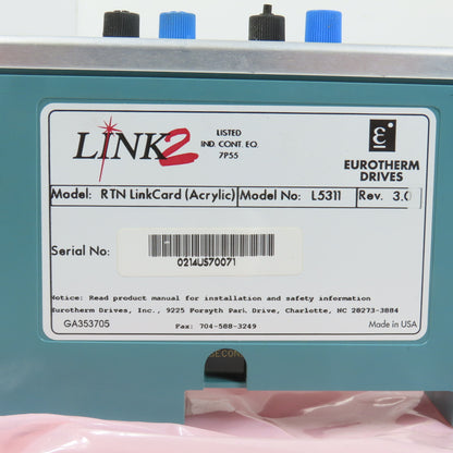 Parker Eurotherm Link2 L5311 SSD RTN LinkCard (Acrylic) Rev 3.0