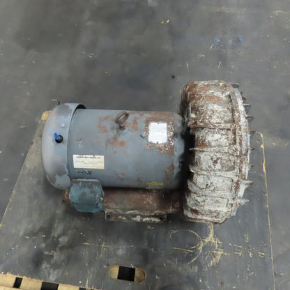 Baldor J1510 15HP Regenerative Blower Vacuum Pump 208-230/460V 3Ph Tested