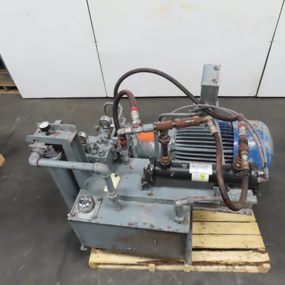 50HP 25 Gallon Hydraulic Power Unit 230/460V 3Ph 1770RPM Tested