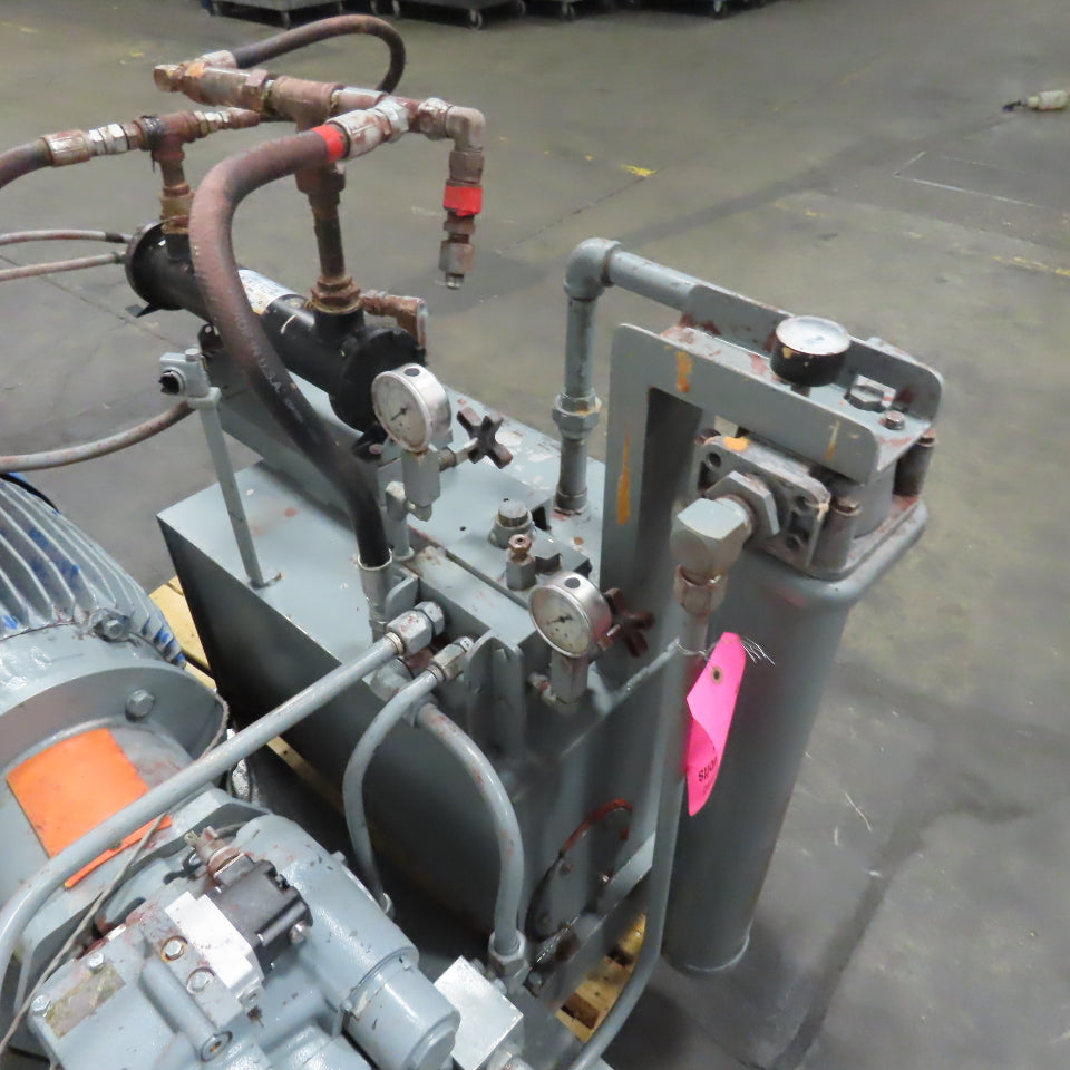 50HP 25 Gallon Hydraulic Power Unit 230/460V 3Ph 1770RPM Tested