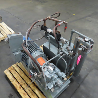 50HP 25 Gallon Hydraulic Power Unit 230/460V 3Ph 1770RPM Tested