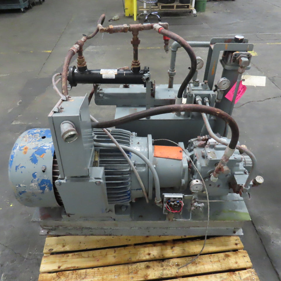 50HP 25 Gallon Hydraulic Power Unit 230/460V 3Ph 1770RPM Tested