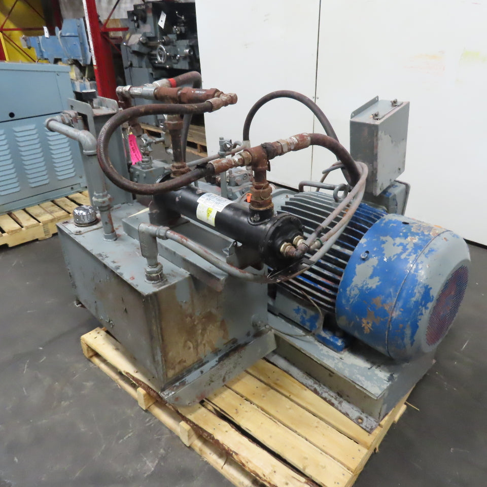 50HP 25 Gallon Hydraulic Power Unit 230/460V 3Ph 1770RPM Tested
