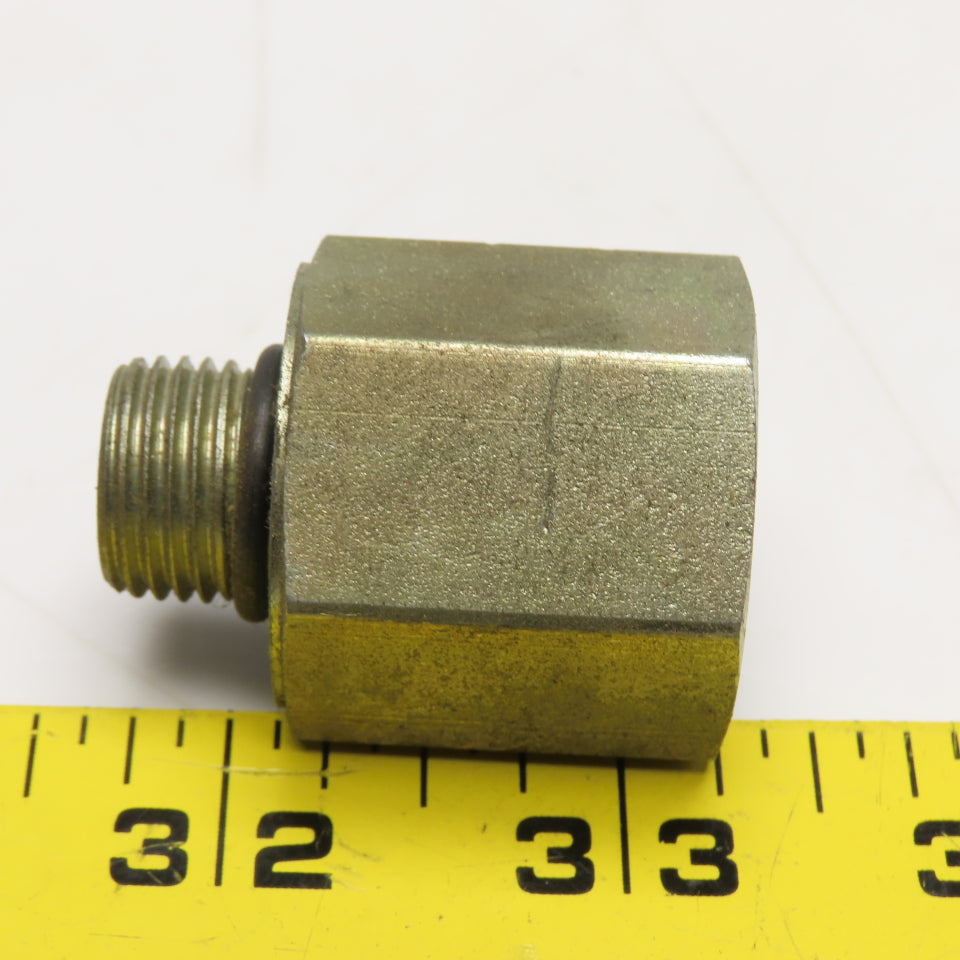 M16x1.5 Male Metric O-Ring Seal x 1/2-14 NPSM Female Adaptor