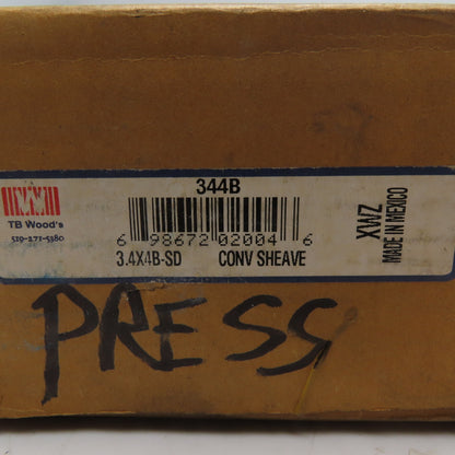 TB Woods 3.4X4B-SD 4-Groove Conventional Sheave 6670 Max RPM SD Bushing Bore