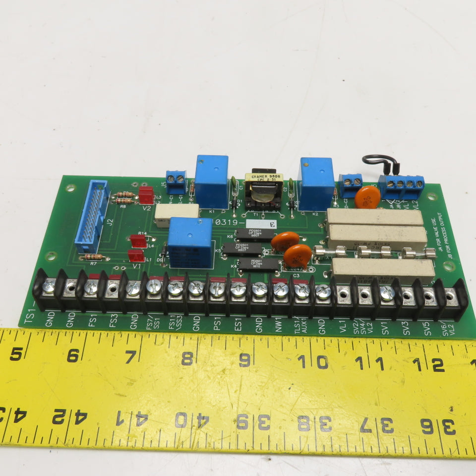 410319-E Valve Process Circuit Board with Relay and Fuse Outputs