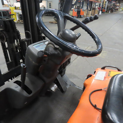 Toyota 7FBEU20 36V 3-Wheel Electric Forklift 3750lb Cap. 107" Lift 2-Stage
