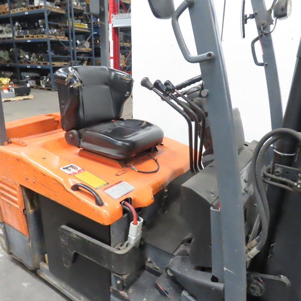 Toyota 7FBEU20 36V 3-Wheel Electric Forklift 3750lb Cap. 107" Lift 2-Stage