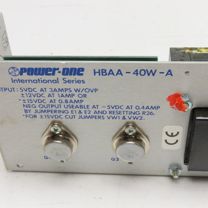 Power-One HBAA-40W-A International Series Linear Power Supply 5VDC 12VDC 15VDC