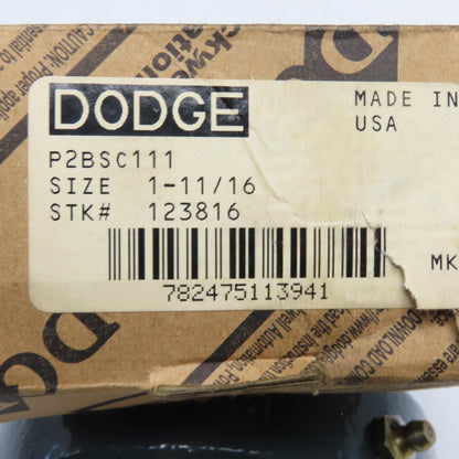 Dodge 123816 P2B-SC-111 2-Bolt Pillow Block Bearing 1-11/16" Bore