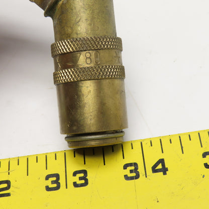 Hasco 1/2" Hose Brass Quick Connect Female Fittings 45° Elbow
