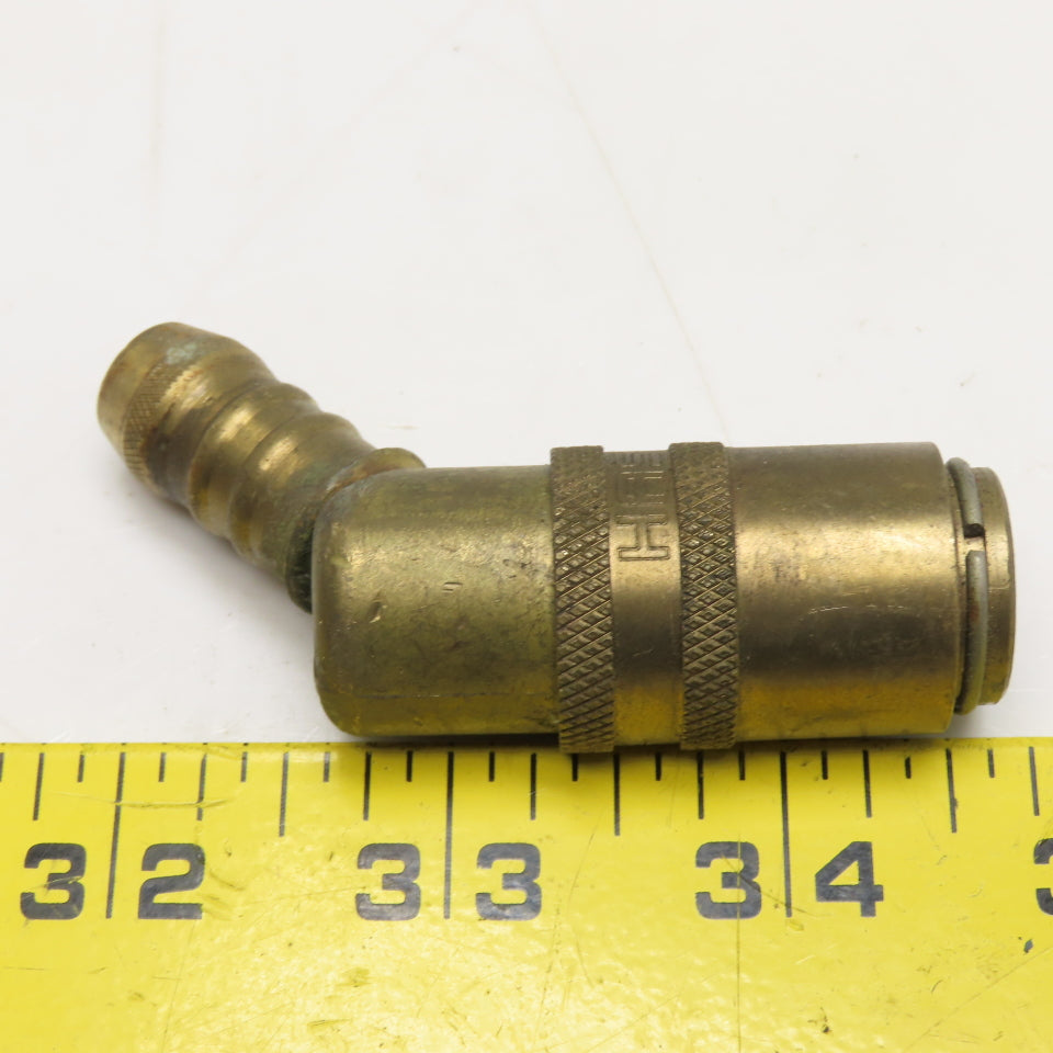 Hasco 1/2" Hose Brass Quick Connect Female Fittings 45° Elbow