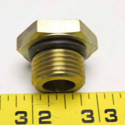 1/2"-14 Male BSPP O-Ring Seat x 1/4"-18 Female BSPP Brass Bushing