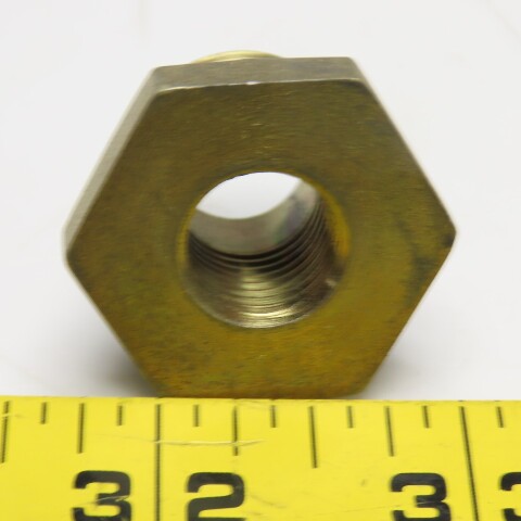 1/2"-14 Male BSPP O-Ring Seat x 1/4"-18 Female BSPP Brass Bushing