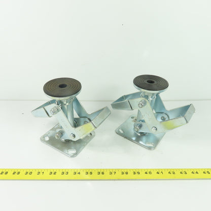 Pemco Heavy Duty Foot Activated Floor Lock 7-3/4" Extended Height Lot Of 2