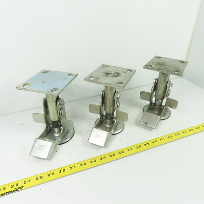 16LF0580 Heavy Duty Foot Activated Floor Lock 7" Extended Height Lot Of 3