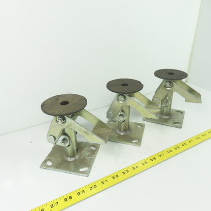 16LF0580 Heavy Duty Foot Activated Floor Lock 7" Extended Height Lot Of 3