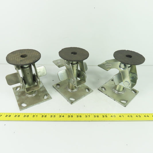 16LF0580 Heavy Duty Foot Activated Floor Lock 7" Extended Height Lot Of 3