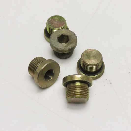 M20x1.5 Metric Hydraulic Plug Brass Hex Drive Seal Seat Lot Of 5