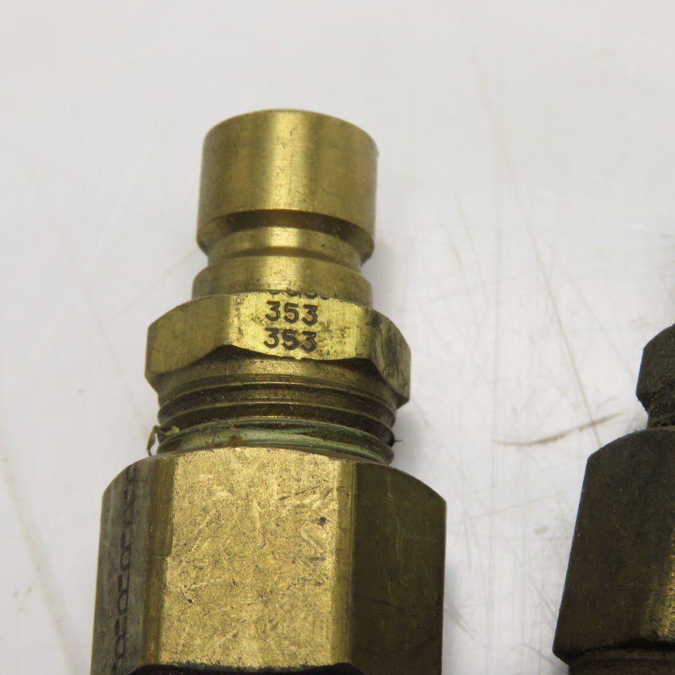 Parker Moldmate M16x1.5 Male x 3/8" Injection Molding Quick Coupling 353 Lot/ 4