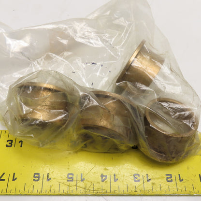 Oilite FF-1618-01 Flanged Bronze Bearings 1-3/8" ID x 1-5/8" x 1" Lot Of 4