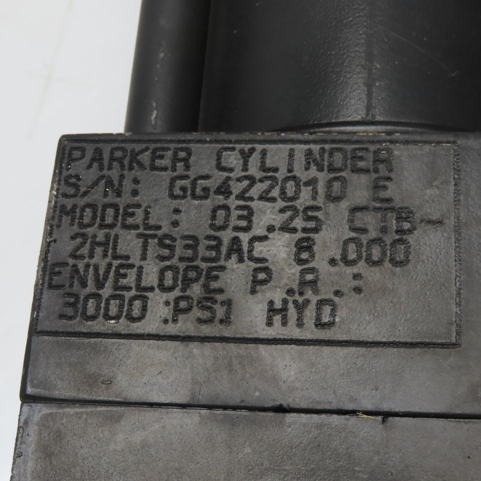 Parker CTB-2HLTS33AC 3-1/4" Bore 8" Stroke Double Acting Hydraulic Cylinder