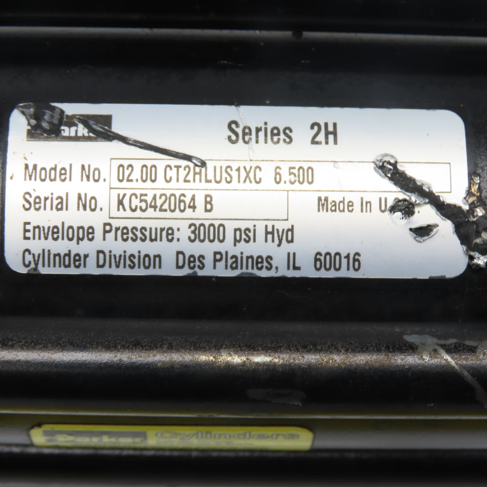Parker Series 2H 2" Bore 6-1/2" x 13" Dual Stroke Hydraulic Cylinder